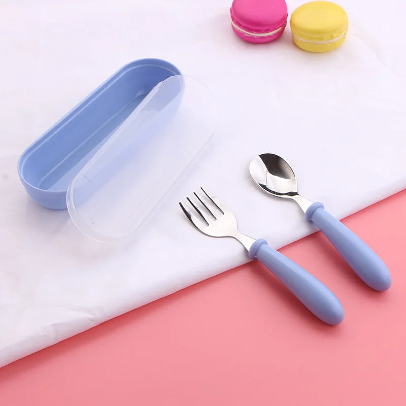 3pcs Children Spoon Forks Box Set