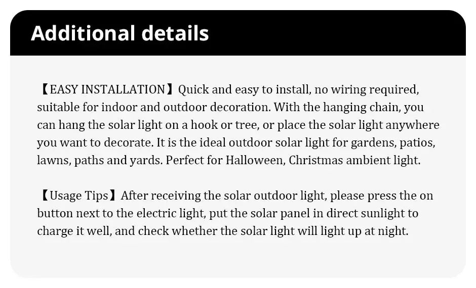 Outdoor Solar Lantern