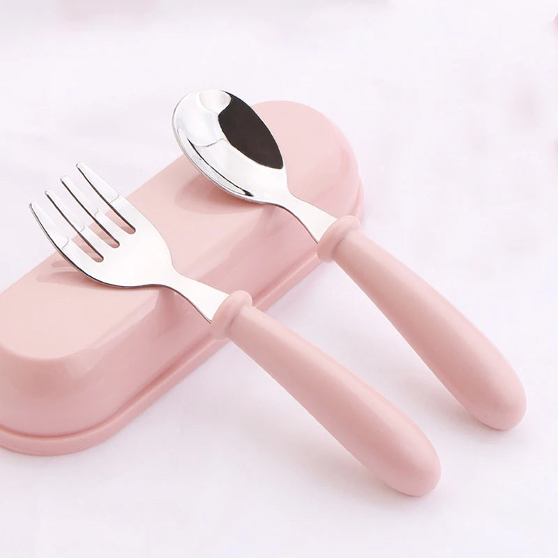 3pcs Children Spoon Forks Box Set