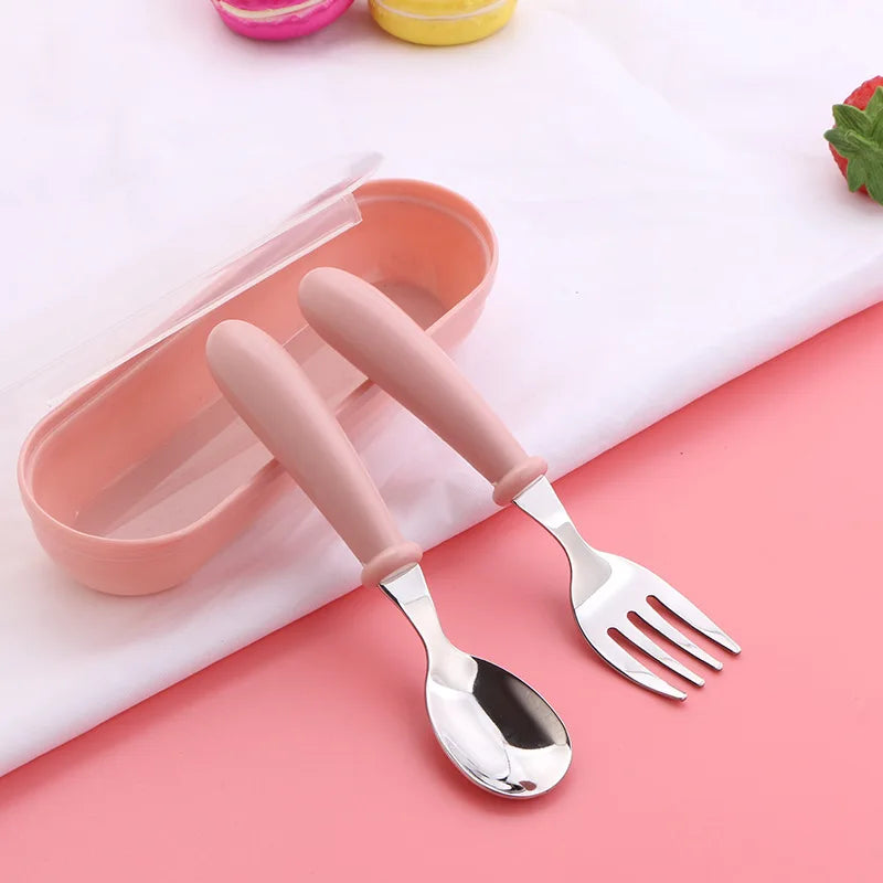 3pcs Children Spoon Forks Box Set