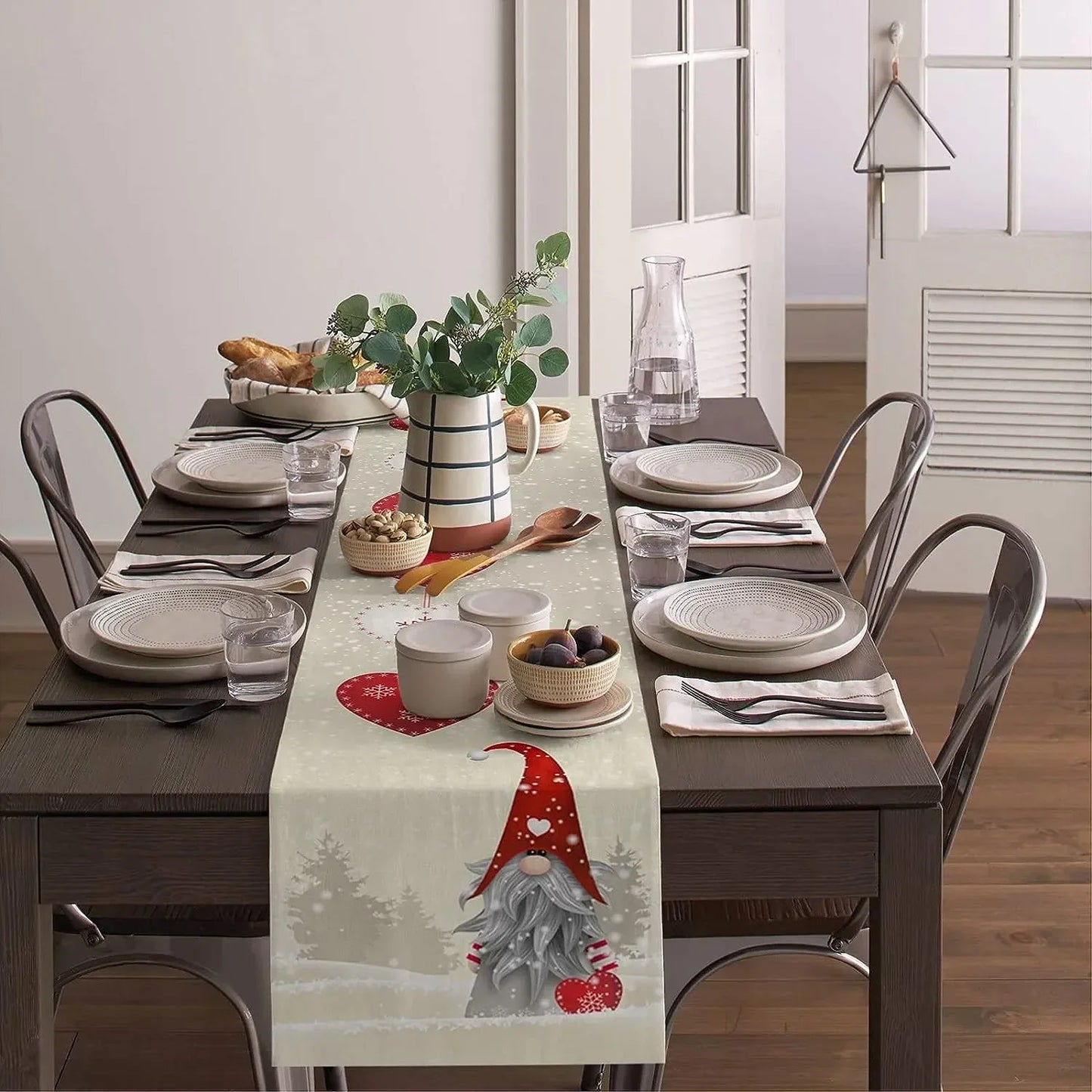 Christmas Linen Table Runner