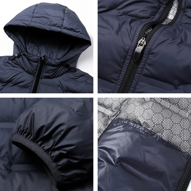 White Duck Down Puffer Jacket