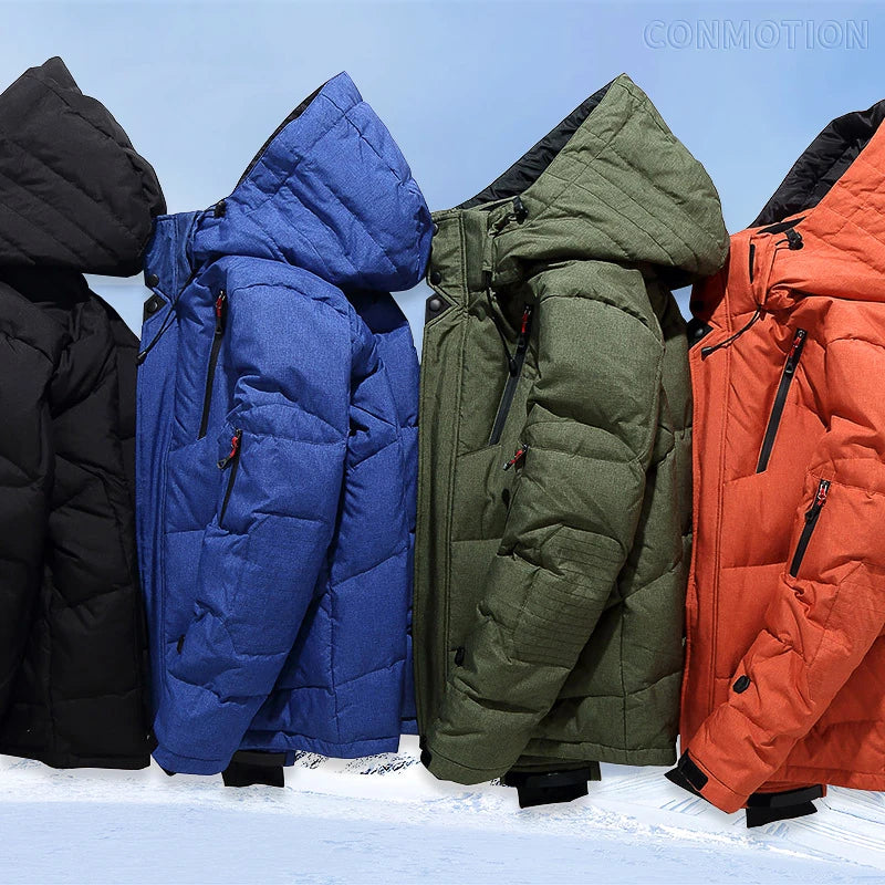 Winter Hooded Down Jacket for Men