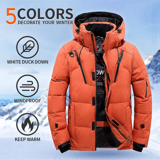 Winter Hooded Down Jacket for Men