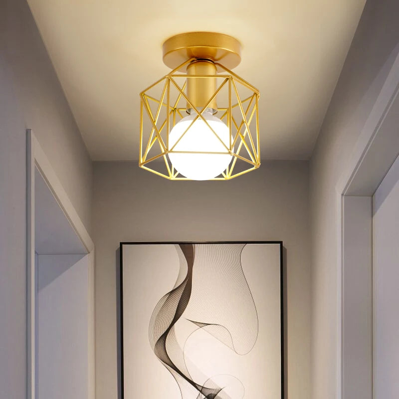 Nordic Minimalism Gold Shade Ceiling Light