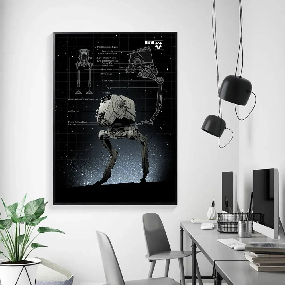 Star Wars Spaceship Canvas Art