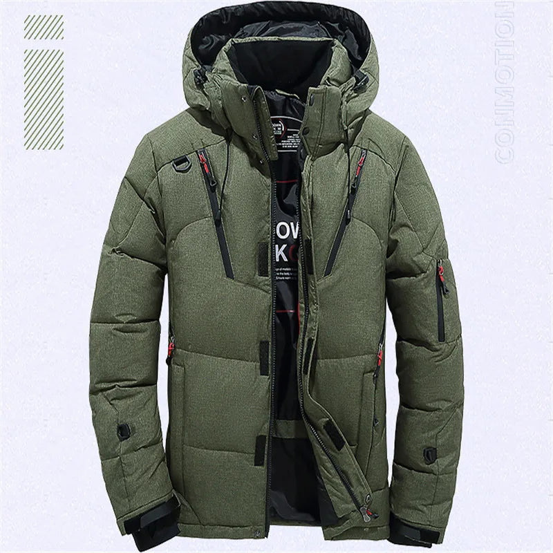 Winter Hooded Down Jacket for Men